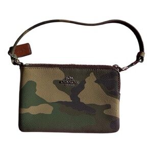 Coach Vintage Green and Brown Camouflage Crossbody Belt Bag